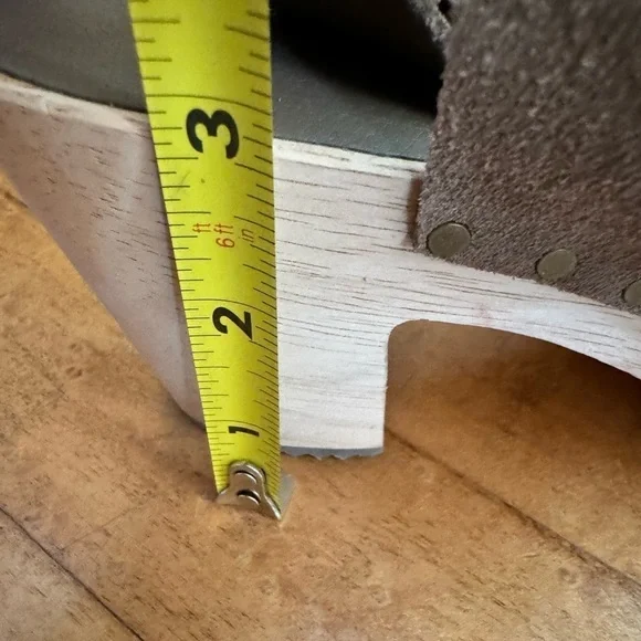 NWOT LOFT Suede Swedish Clog Sandal Missy Desert Khaki Size 8 - Picture 12 of 16